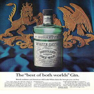 1967 Sir Robert Burnett’s White Satin Best Gin Vintage Magazine Print Ad/Poster